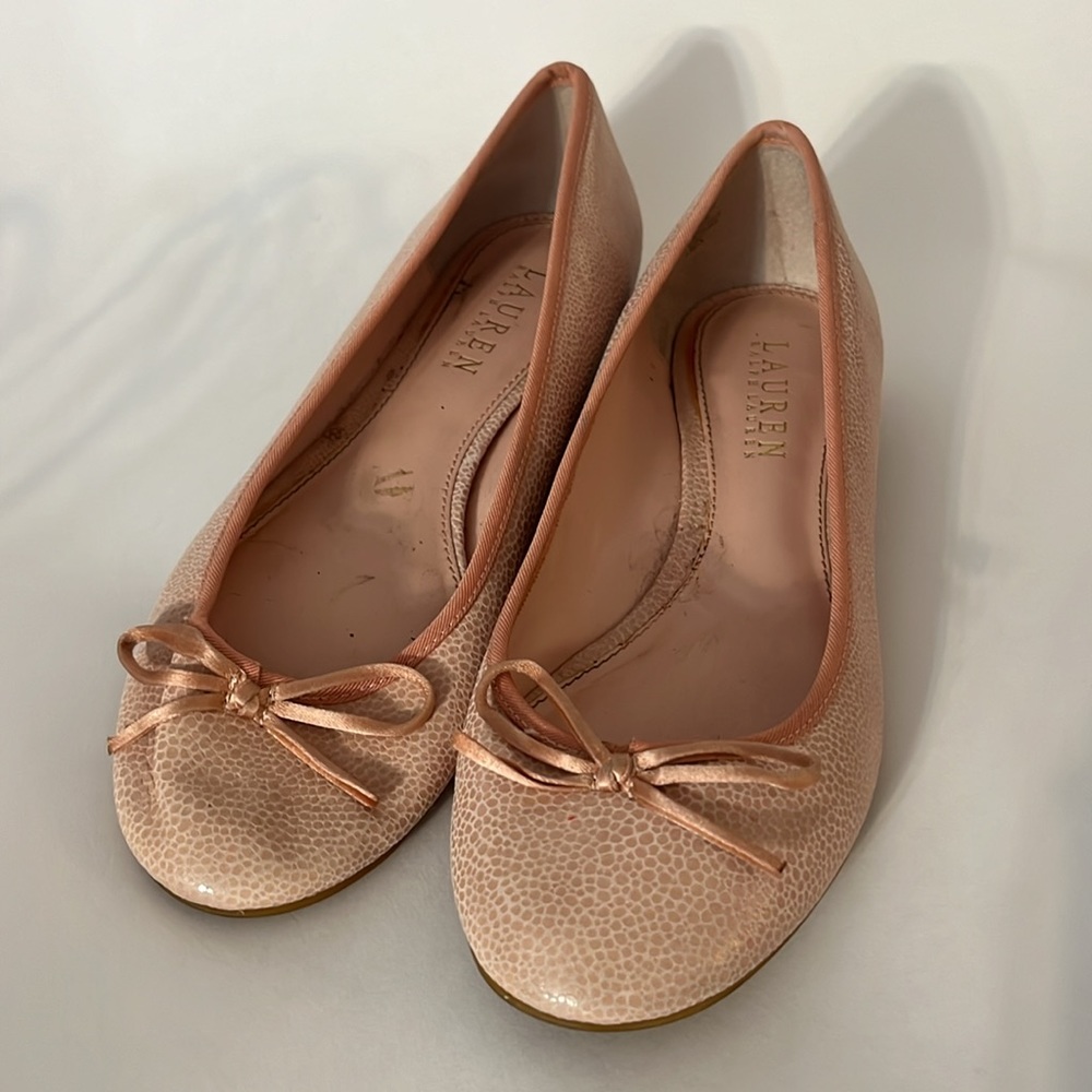 Pink Ralph Lauren Austina Ballet Flats - Picture 3 of 8
